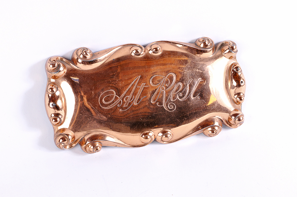 "At Rest" Casket Plaques