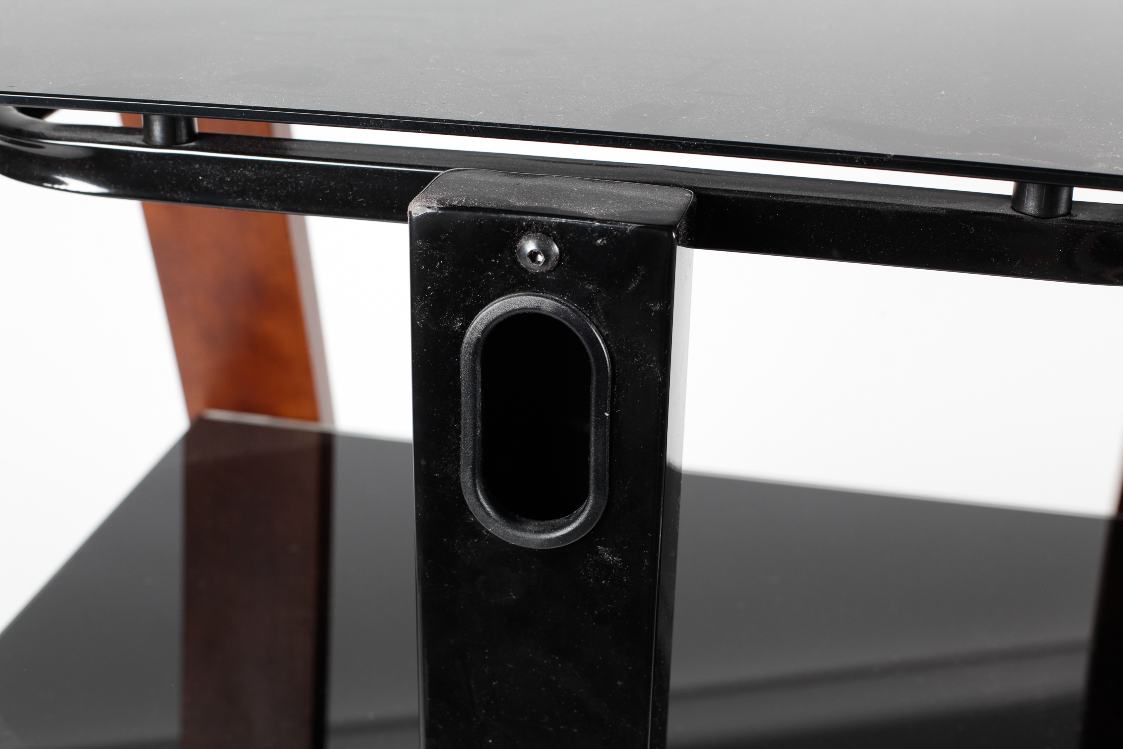 Wood and Glass Side Table