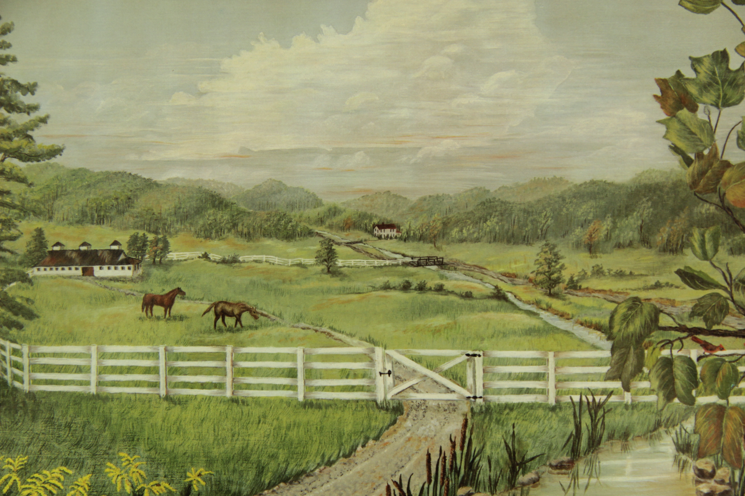 Nellie Meadows "Kentucky the Great State" Offset Lithograph