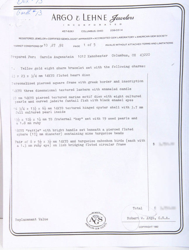 14K Yellow Gold Charm Bracelet