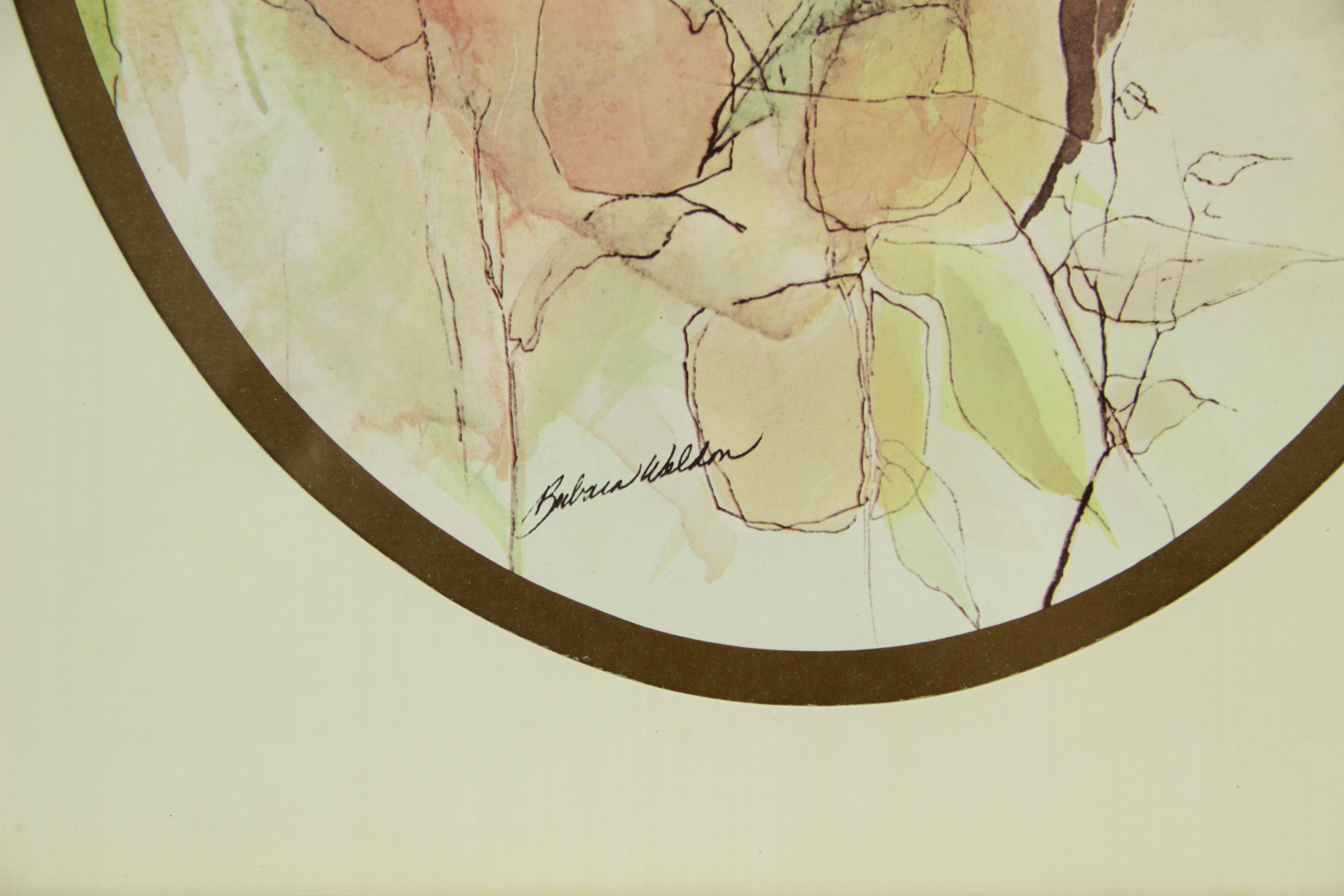 Vintage Offset Lithograph of Birds Singing by Barbara Waldon