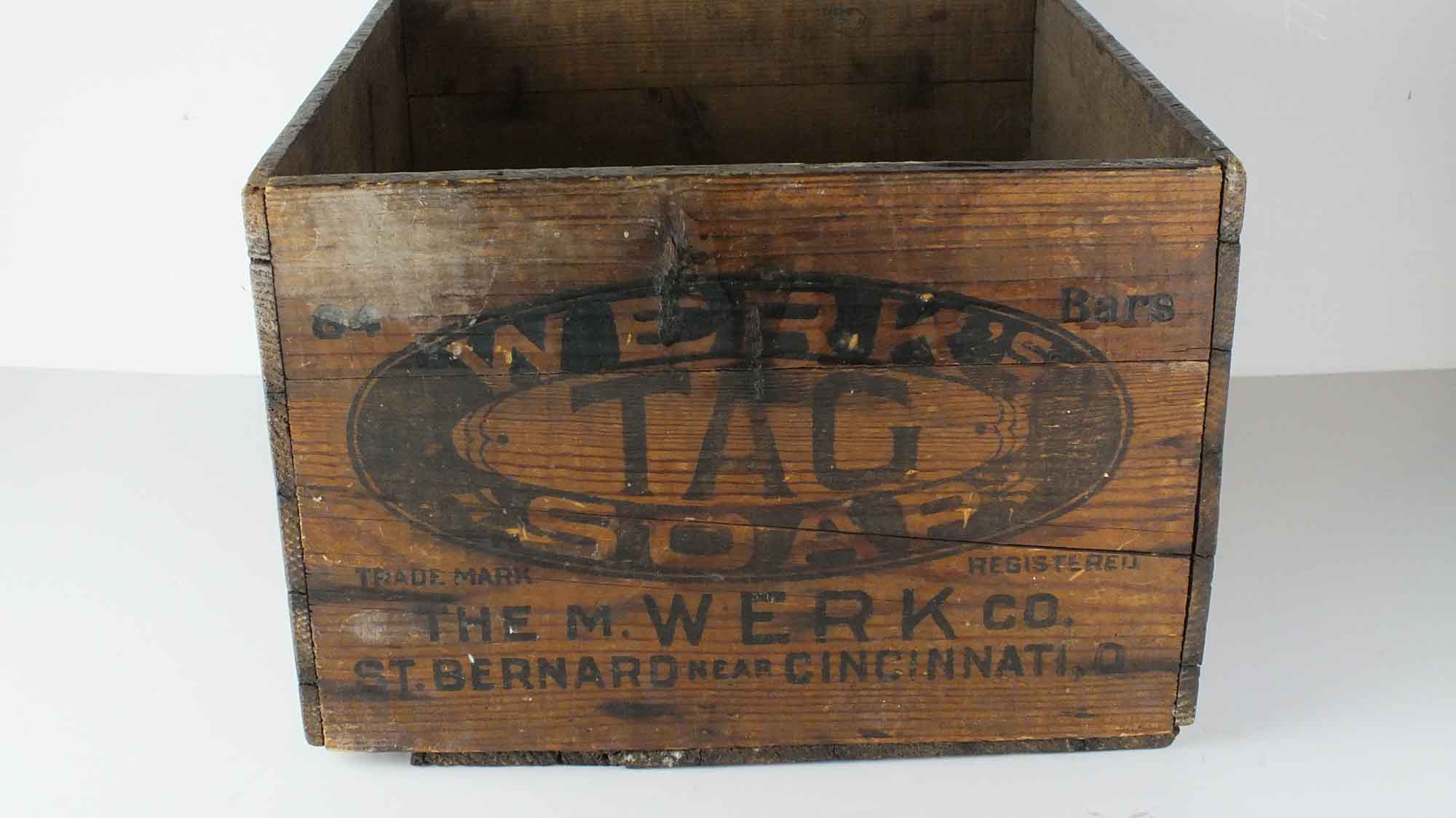 An Older M. Werk Soap Company Wooden Crate
