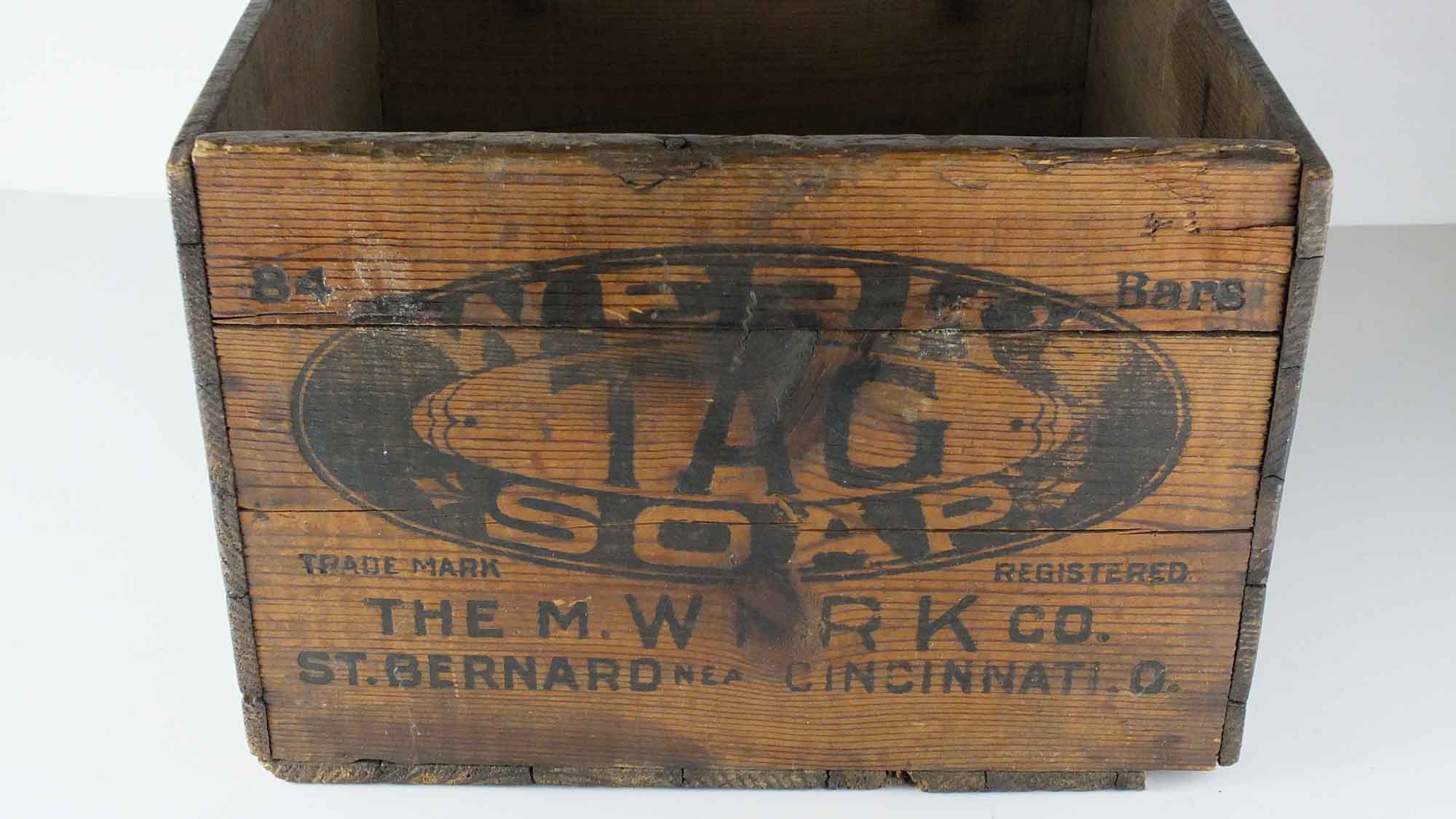 An Older M. Werk Soap Company Wooden Crate