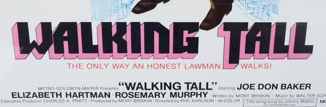 Original 1973 "Walking Tall" Joe Don Baker Poster
