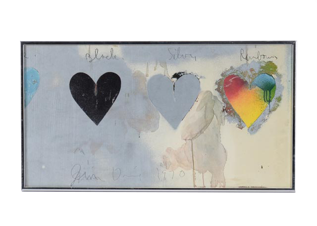 "8 Hearts" Partial Jim Dine Giclee Poster