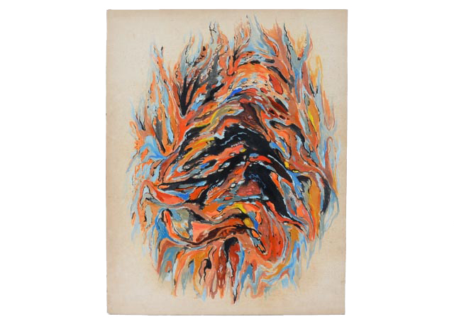 Original James Yoko Abstract Painting on Board