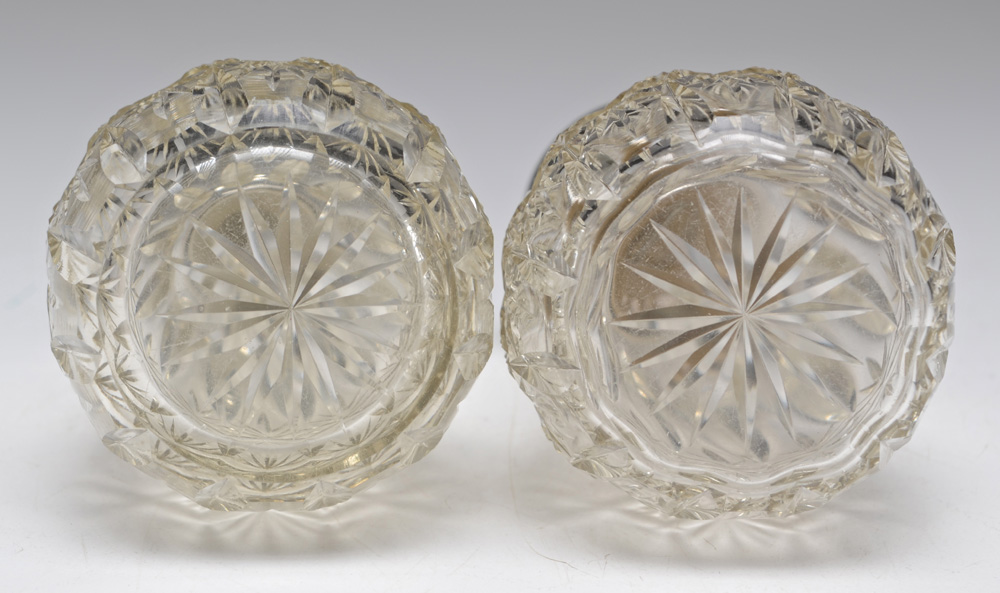 Vintage German 800 Silver and Cut Glass Perfume Bottles