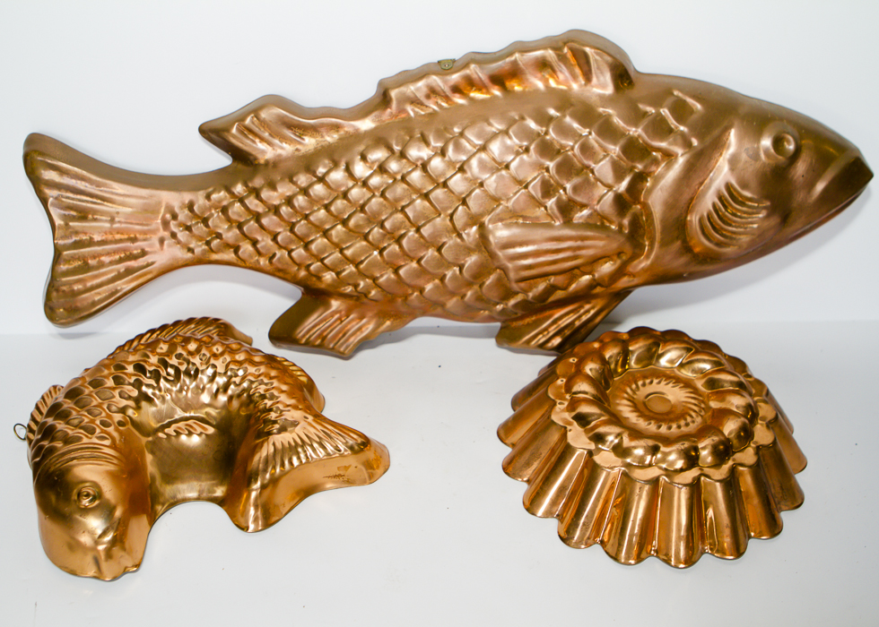 Vintage Copper and Tin Molds