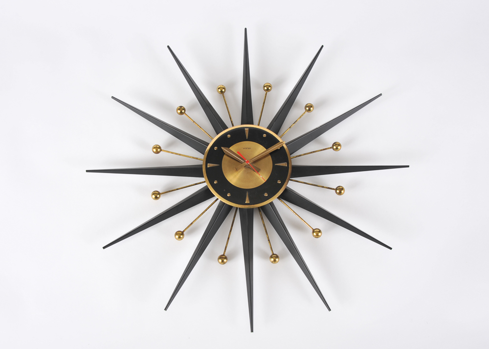 Welby Mid Century Modern Atomic Starburst Wall Clock