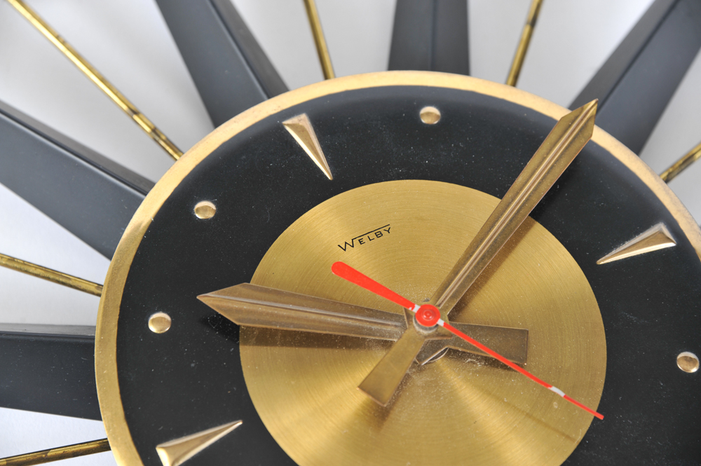 Welby Mid Century Modern Atomic Starburst Wall Clock