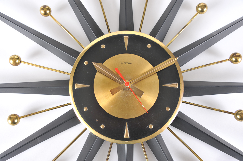 Welby Mid Century Modern Atomic Starburst Wall Clock