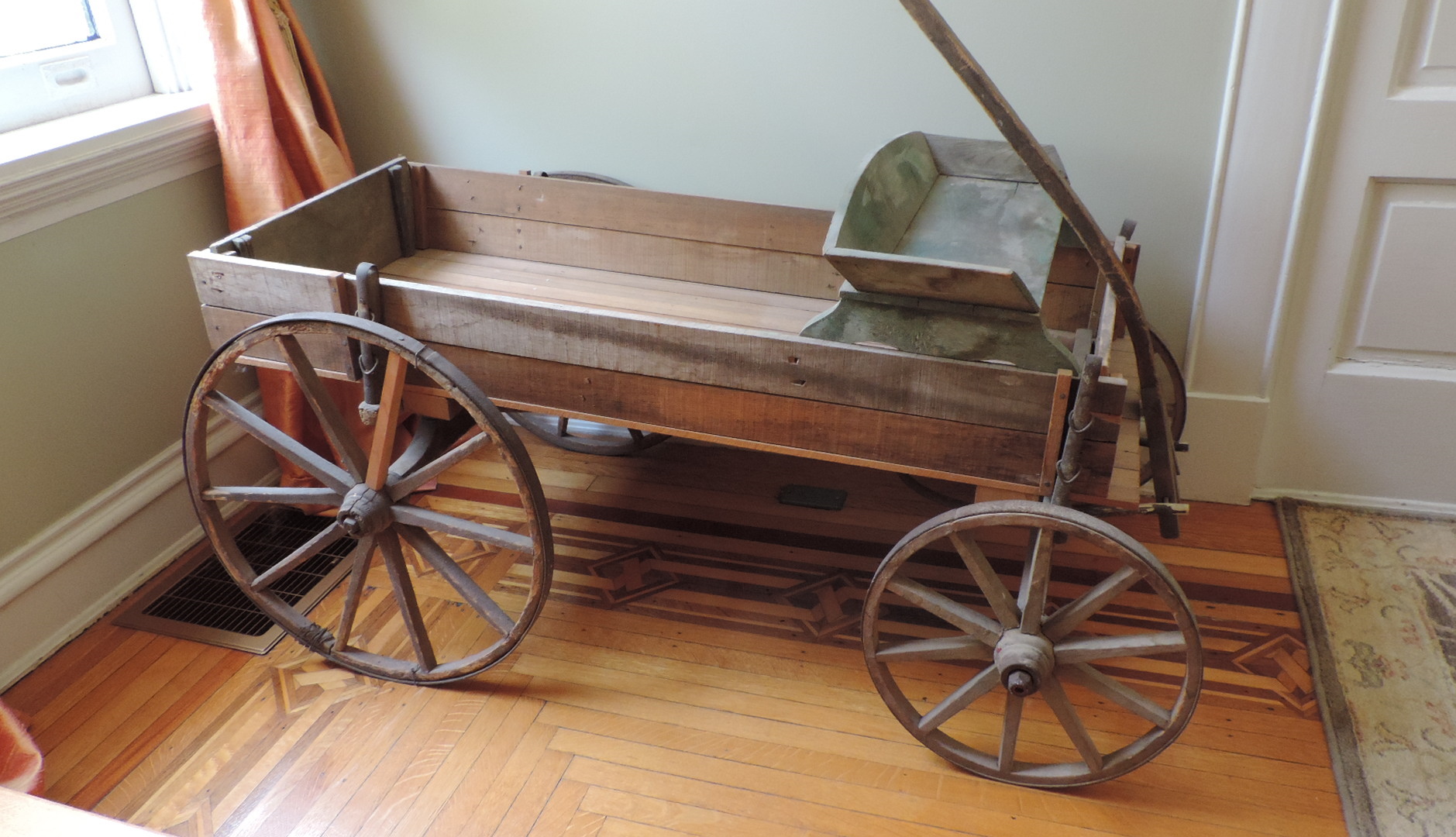 Antique Goat Wood Wagon