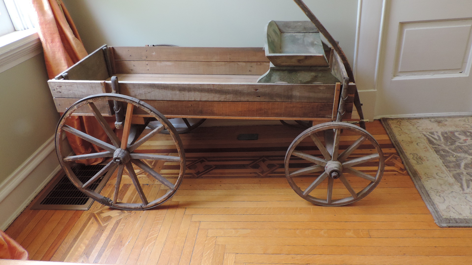Antique Goat Wood Wagon