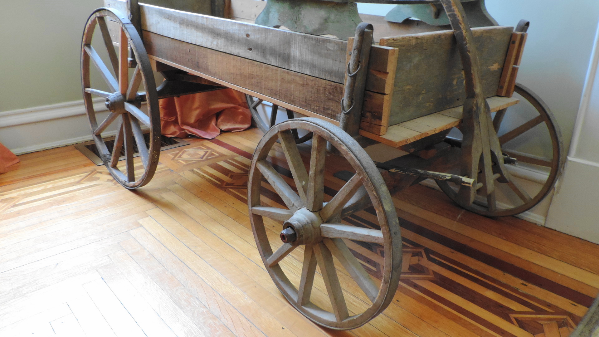 Antique Goat Wood Wagon