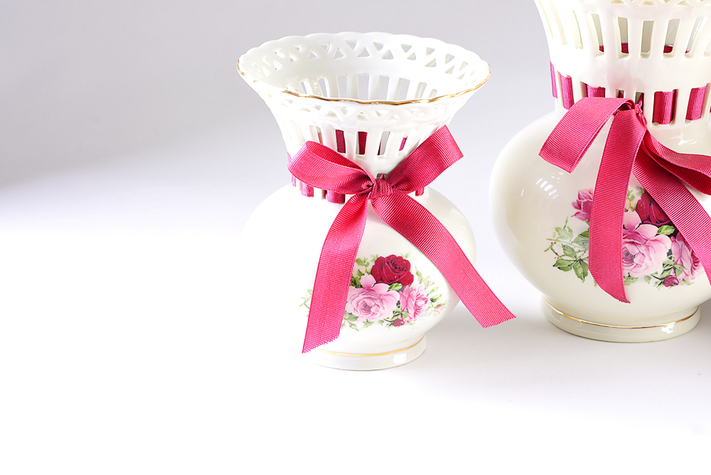 Baum Brothers Victorian Rose Vase Collection