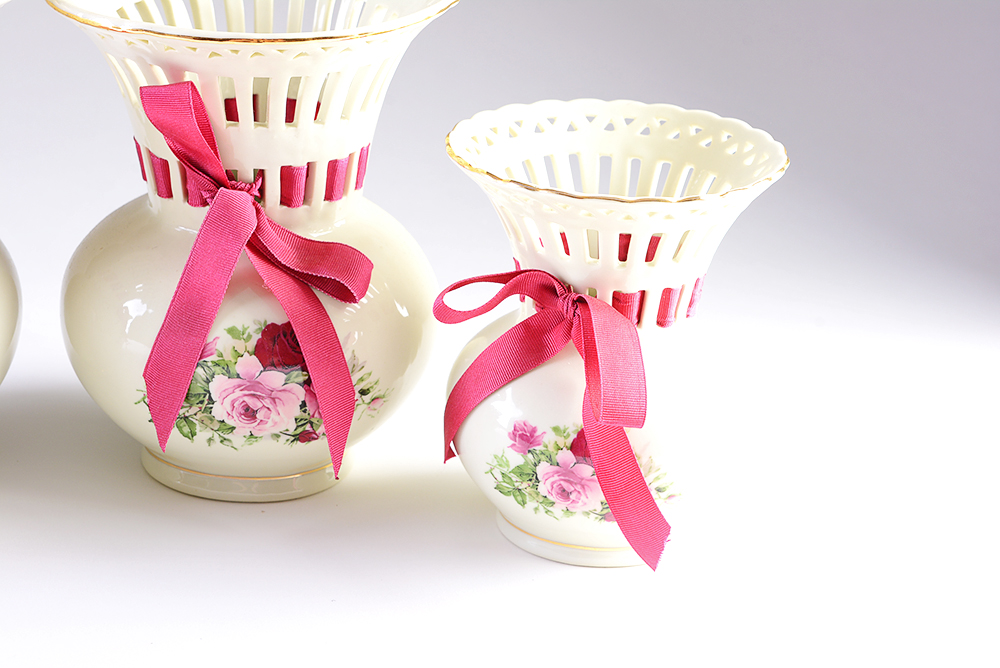 Baum Brothers Victorian Rose Vase Collection