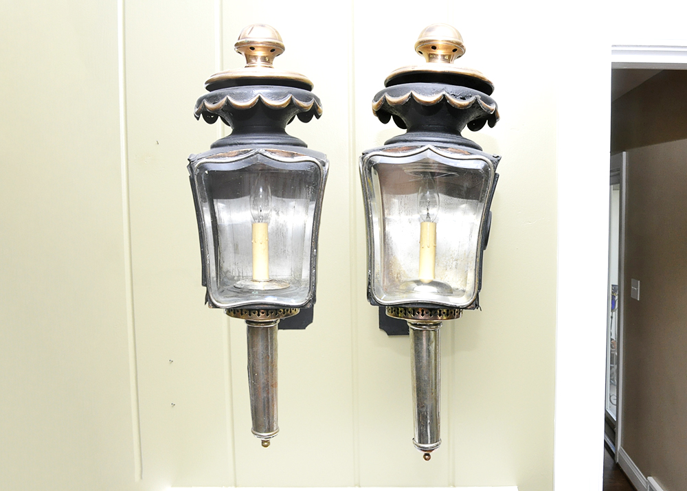 Antique Hearse Carriage Lamps