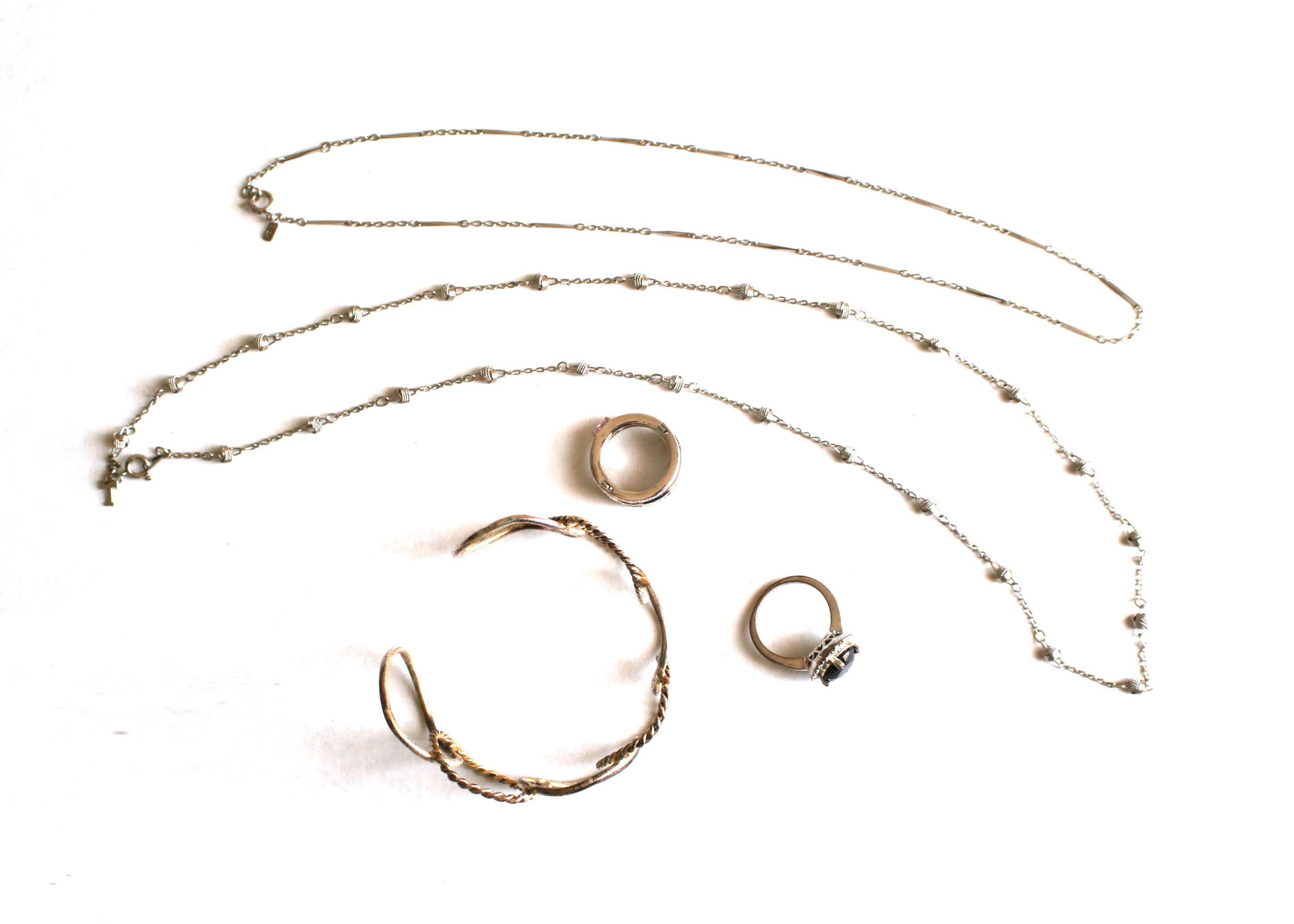 Assortment of Silver Tone Costume Jewelry