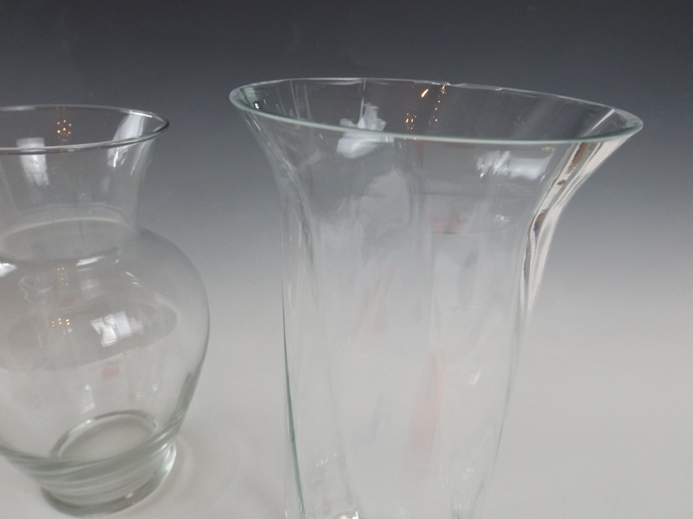 Vintage Pressed Glass Pitcher and Vases