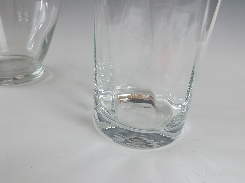 Vintage Pressed Glass Pitcher and Vases