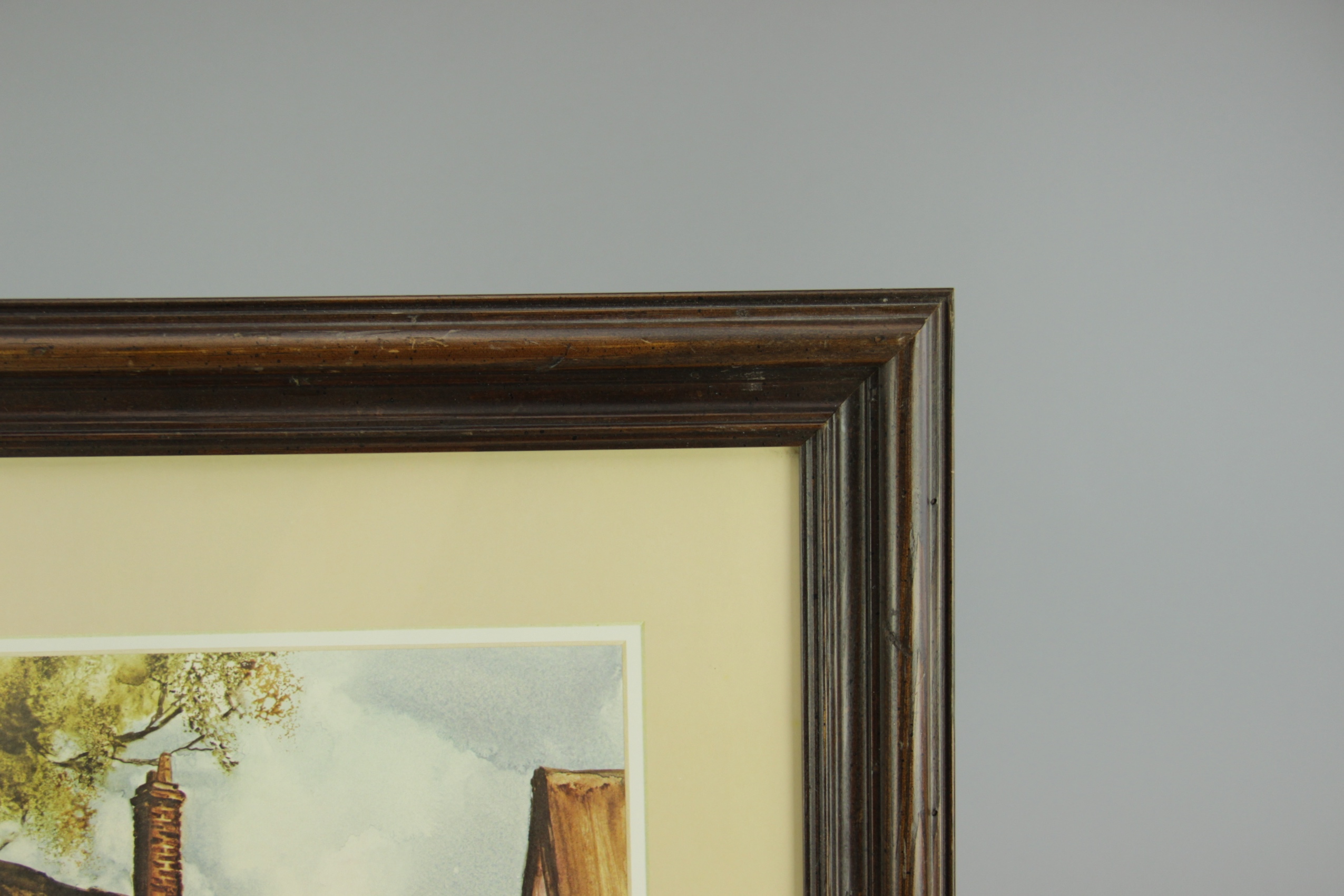 Lithograph Village Scene by Gustave Wander