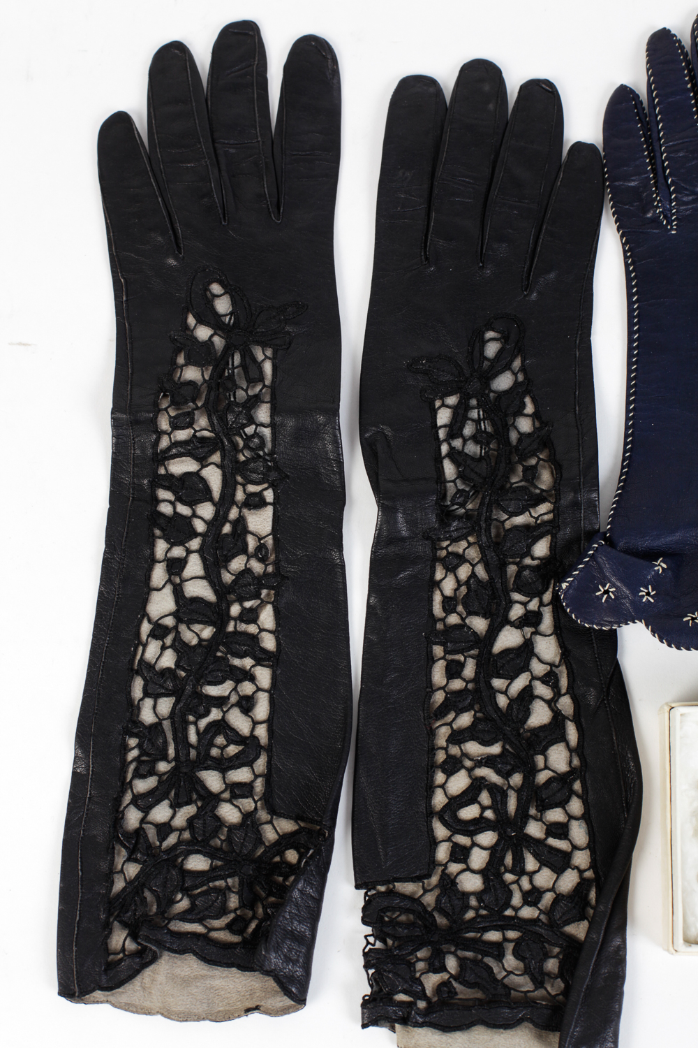 Collection of Vintage Kid Gloves and Stickpins