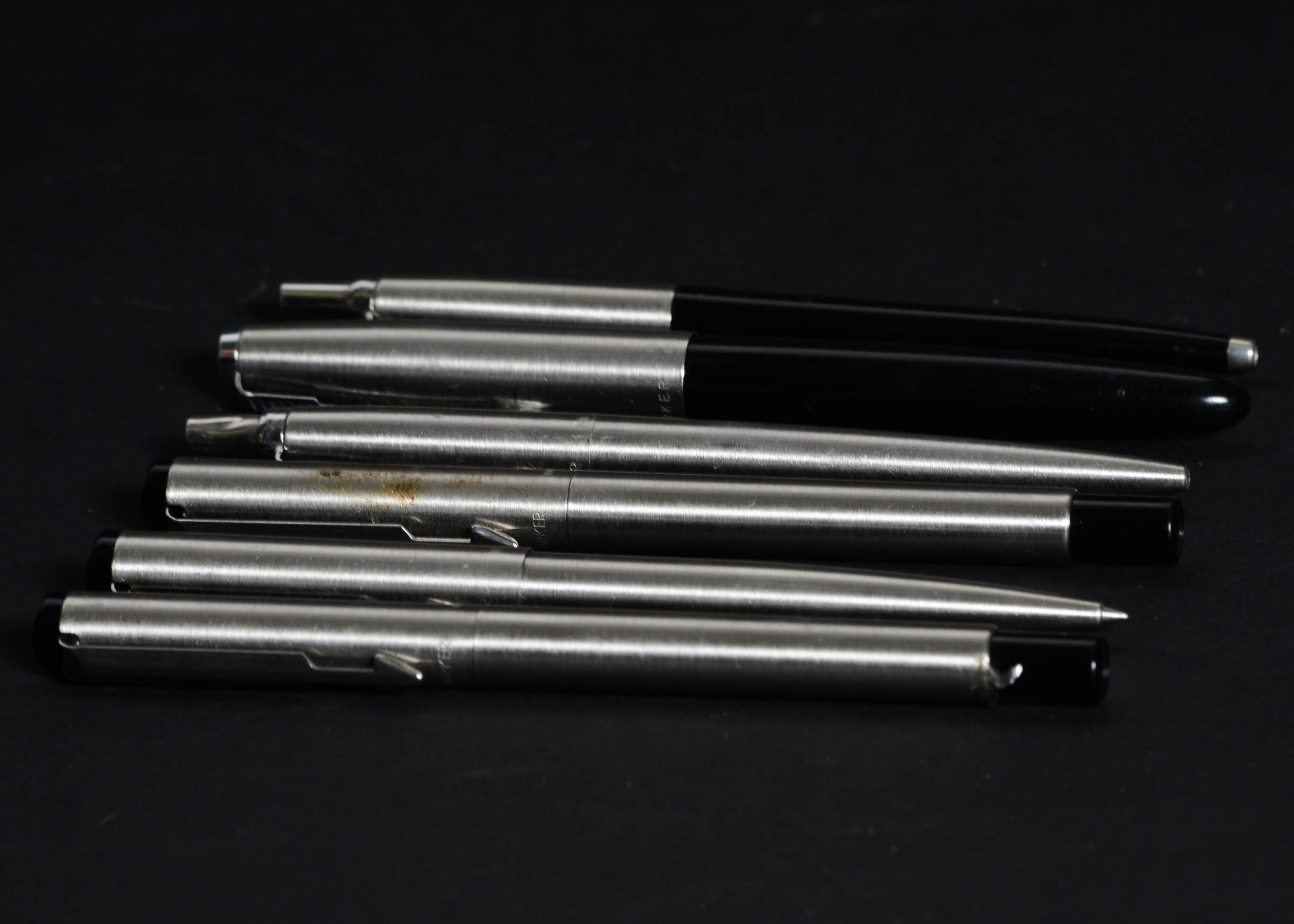 Collection of Six Parker Pens
