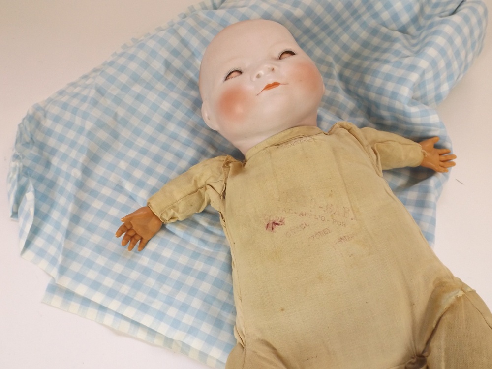 Vintage Bye Lo Porcelain Head Baby Doll