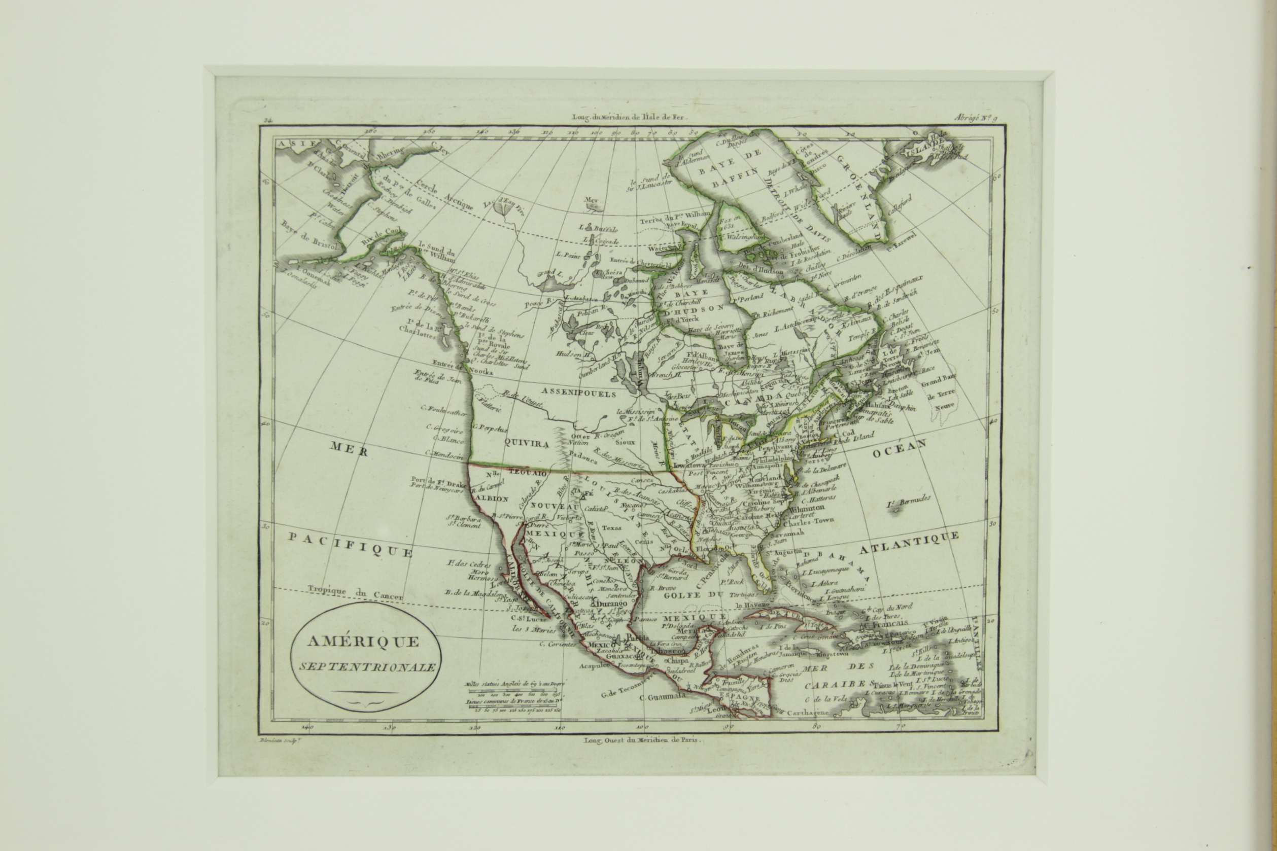 1798 Map Engraving "Amerique Septentrionale"