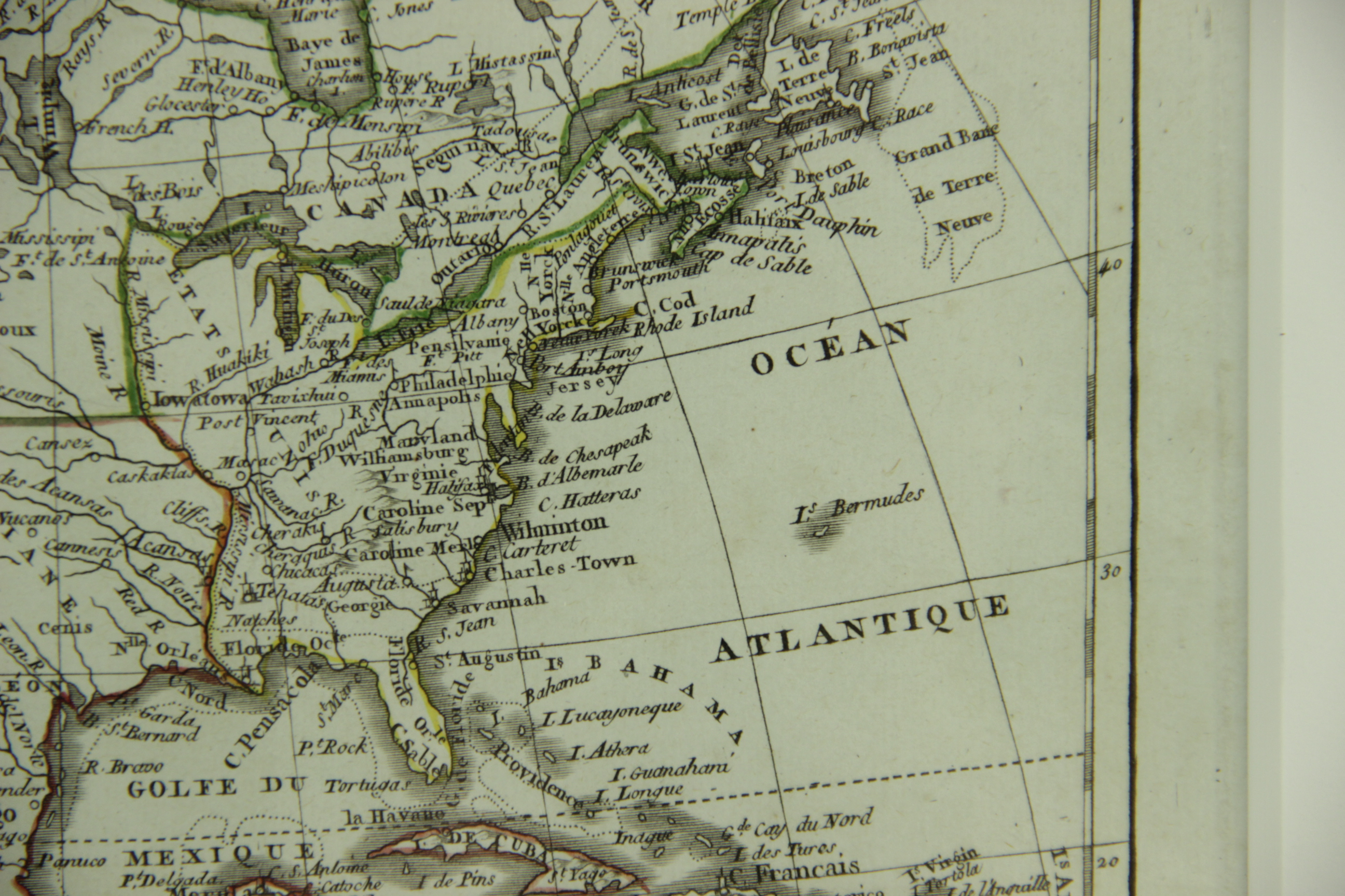 1798 Map Engraving "Amerique Septentrionale"