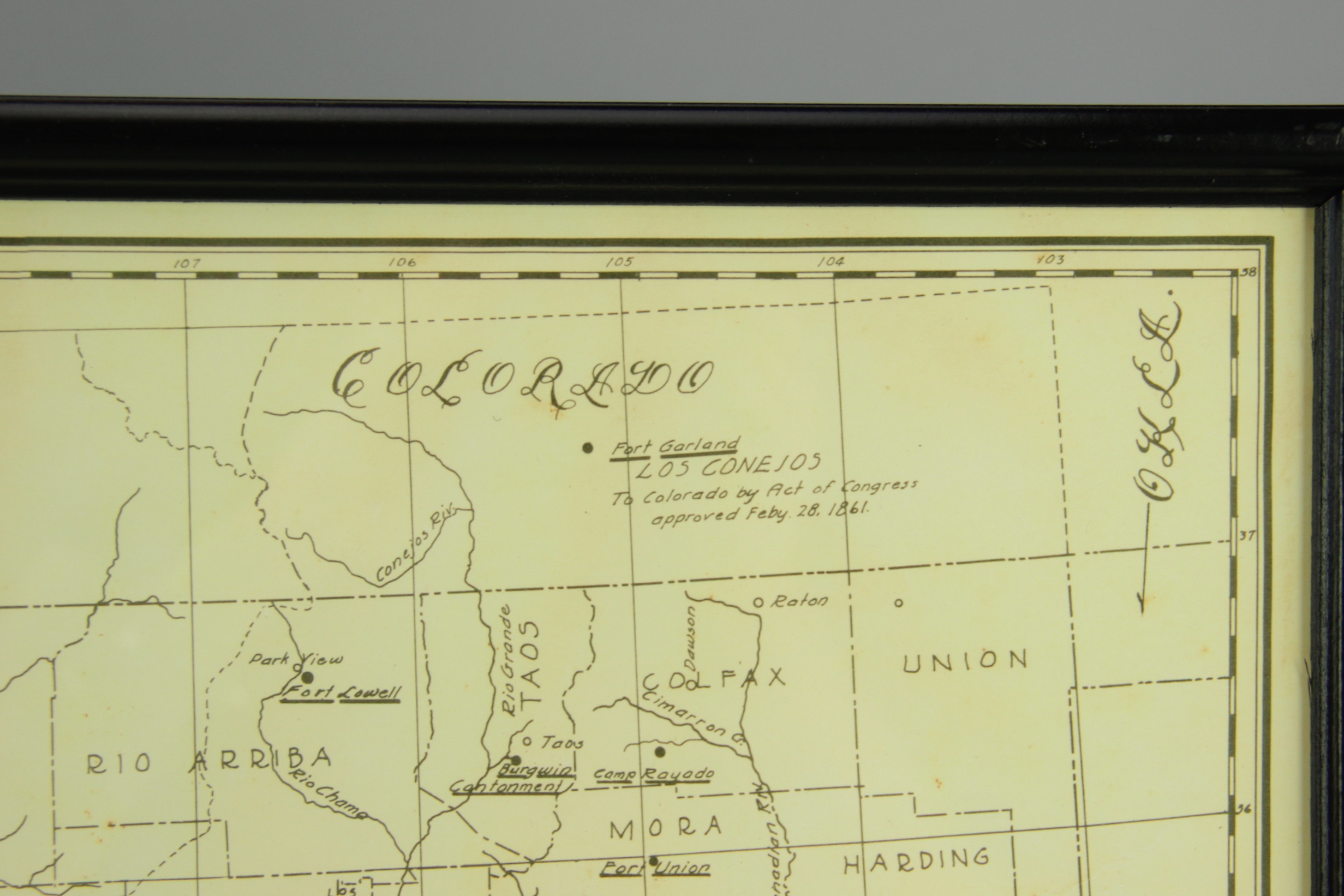 Reproduction Map of Southwestern Military Posts 1850-1890