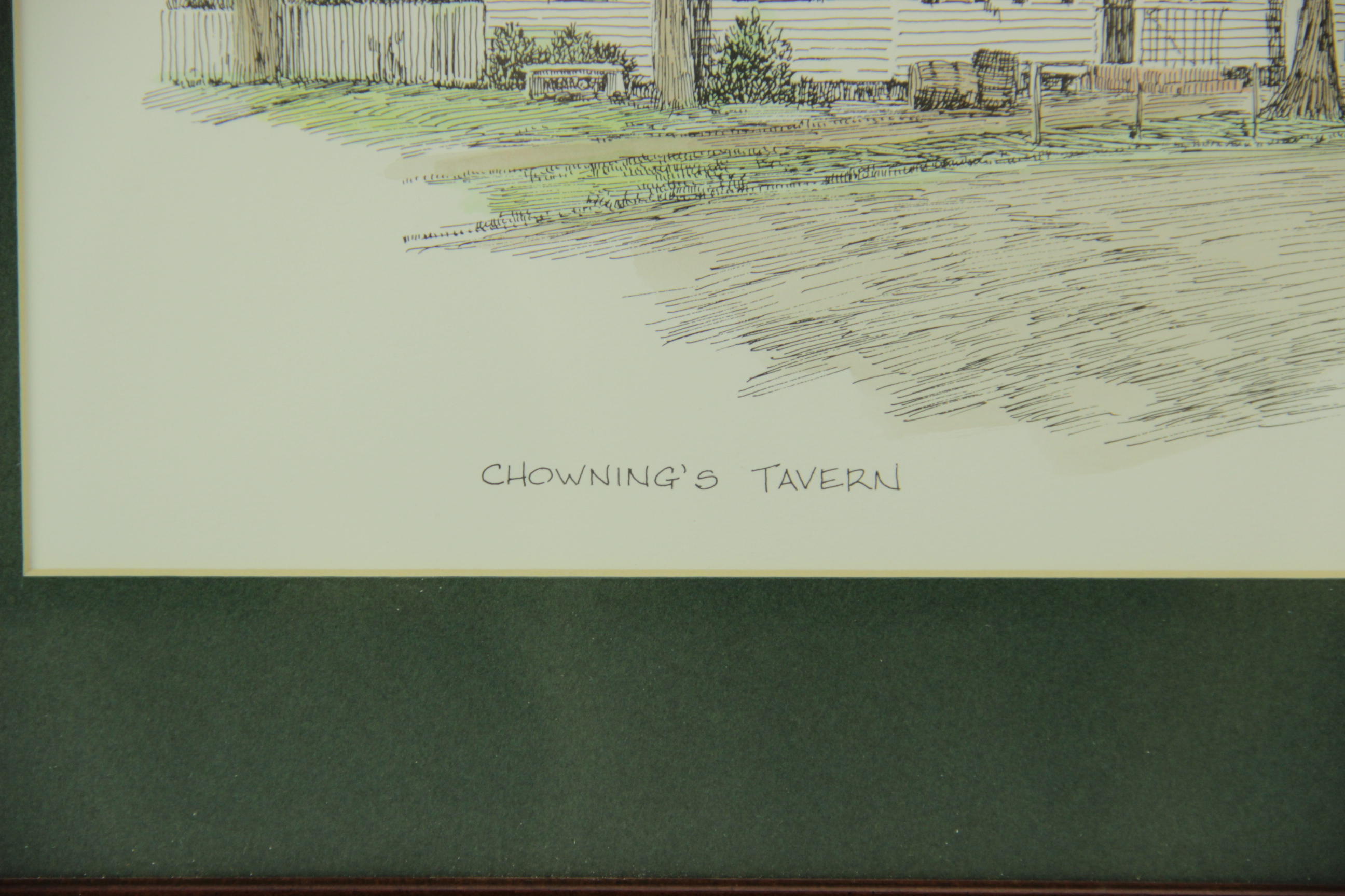 Four Clark M. Goff Lithographs of Colonial Williamsburg Taverns