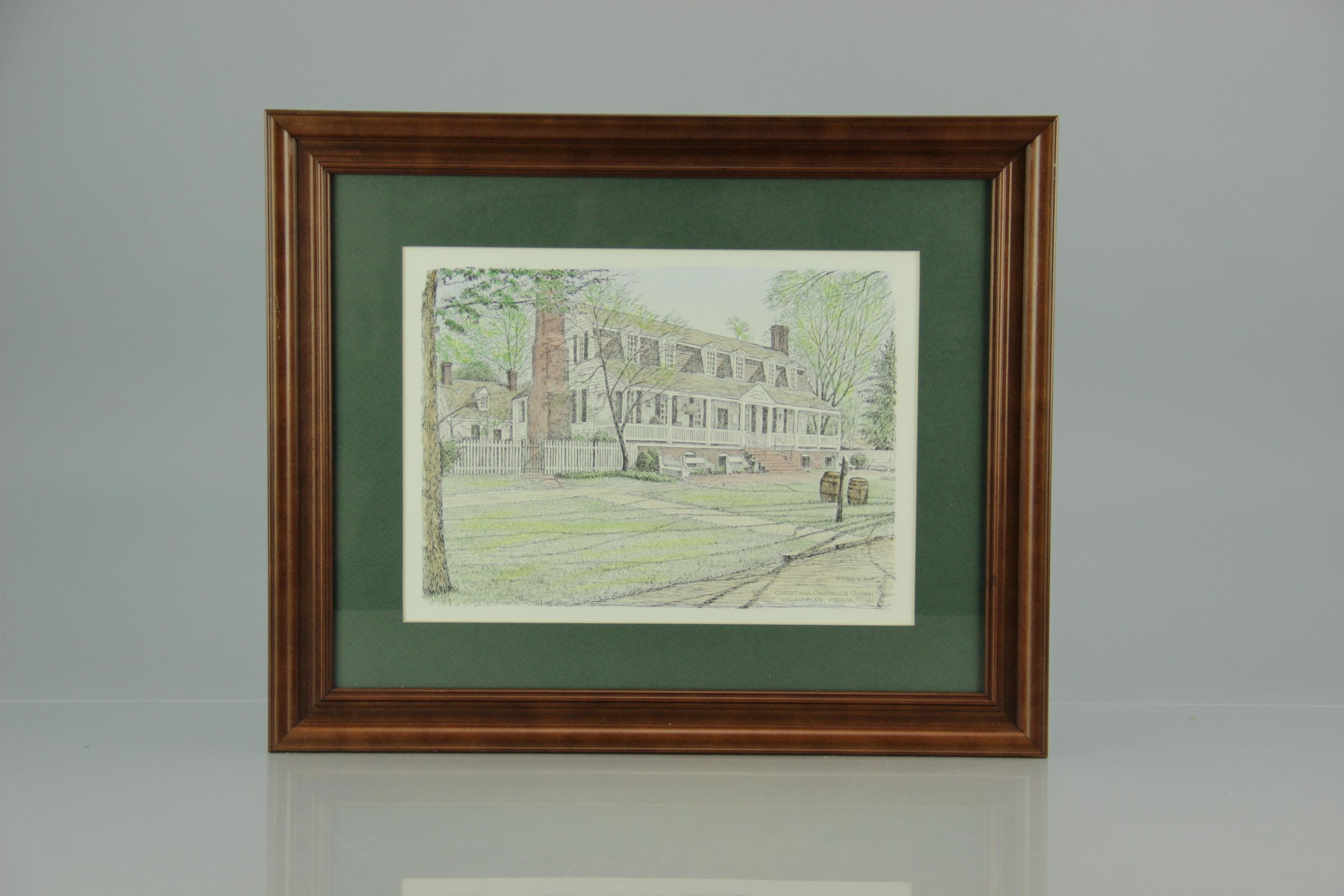 Four Clark M. Goff Lithographs of Colonial Williamsburg Taverns