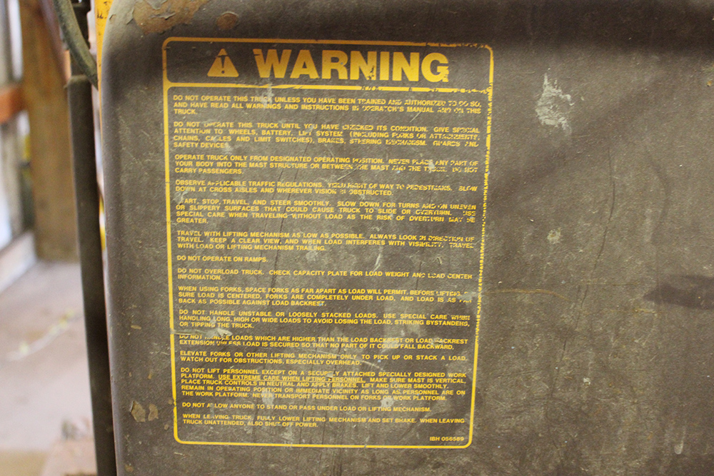 Big Joe Manual Stacker Forklift