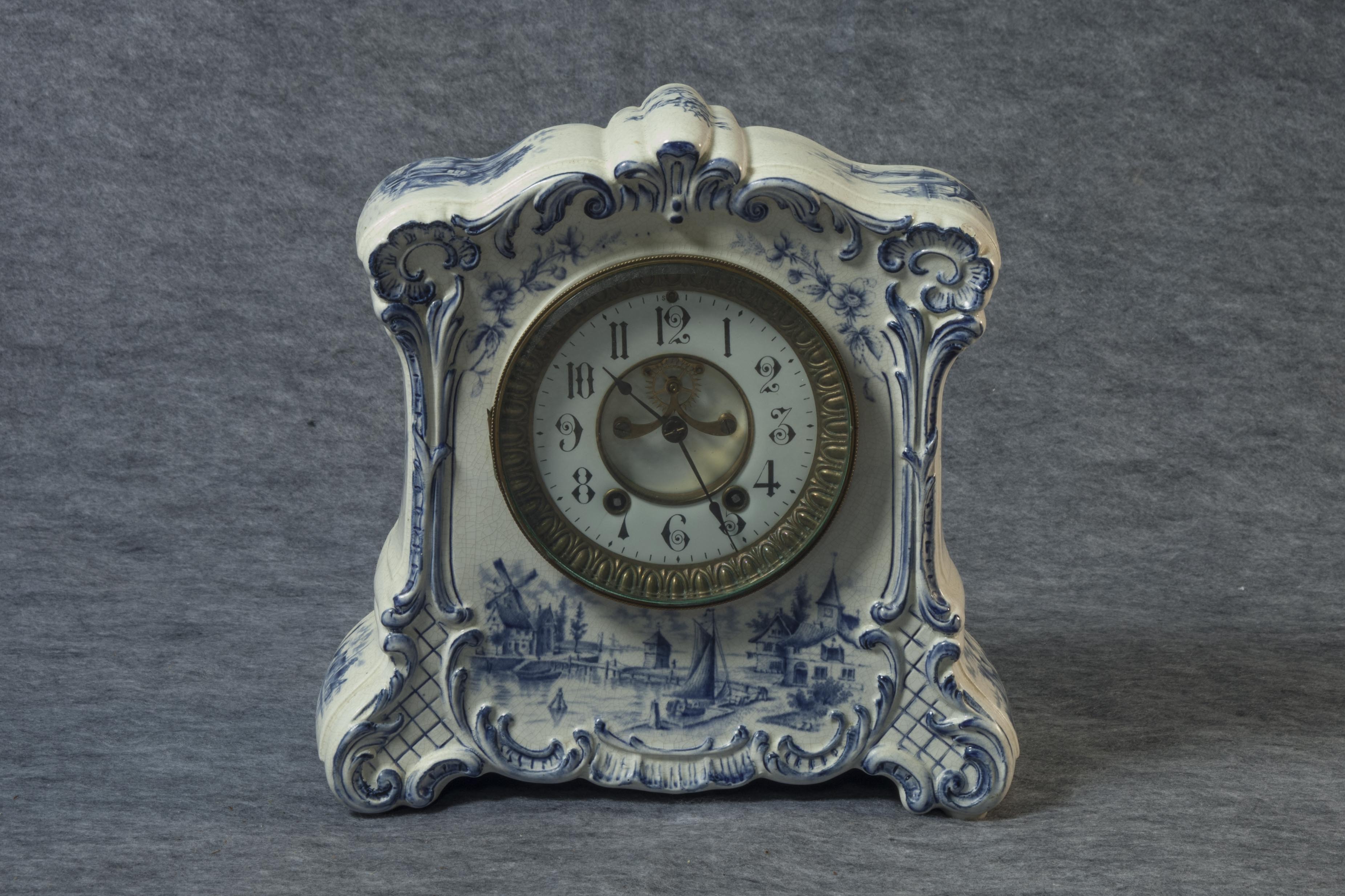 Delft Blue Mantel Clock