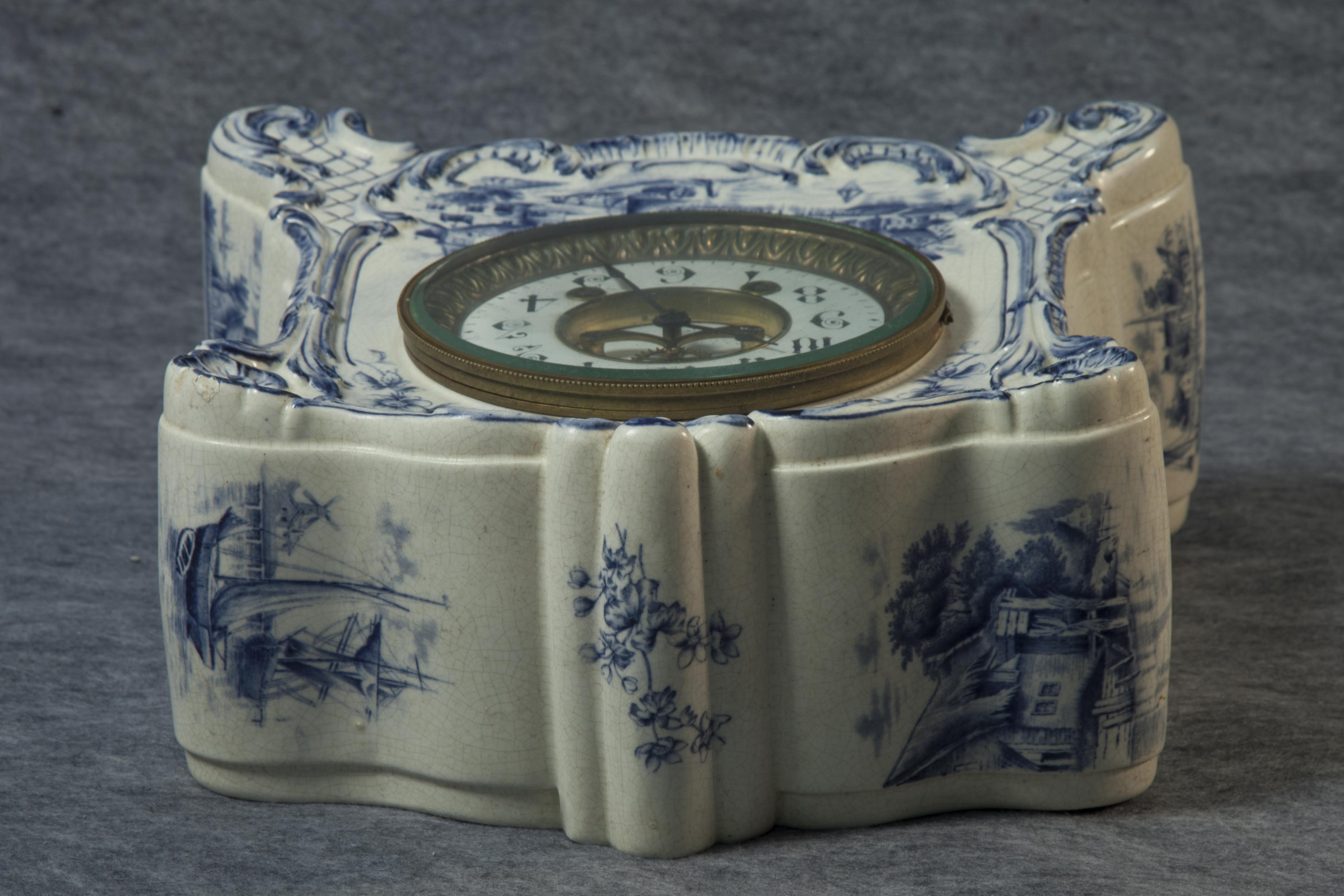 Delft Blue Mantel Clock