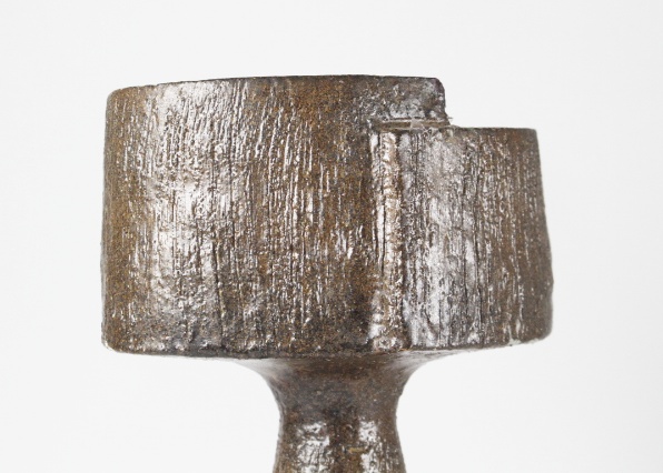 Raked Slab Pottery Pedestal Sculpture