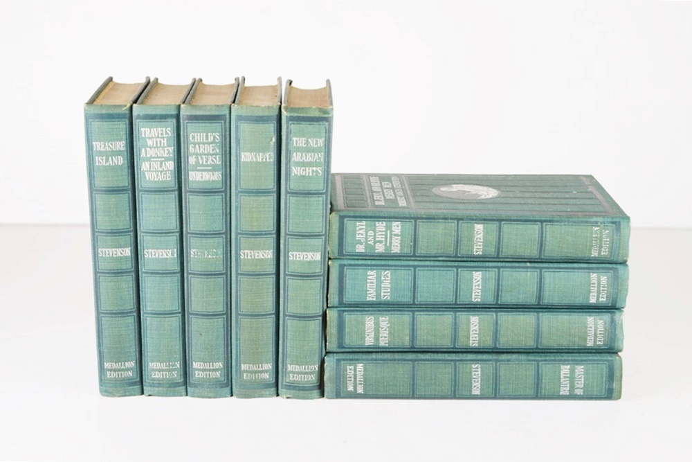 1906 Medallion Edition Publication of Stevenson Books, Nine Vols.