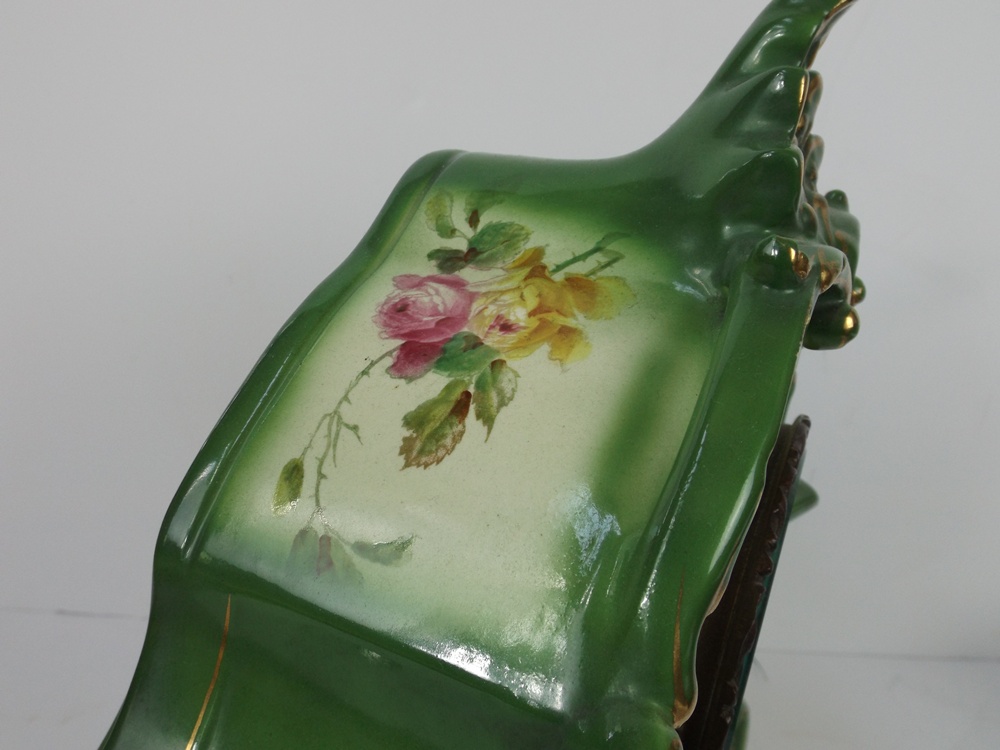 Antique Ansonia Royal Bonn Porcelain Mantel Clock