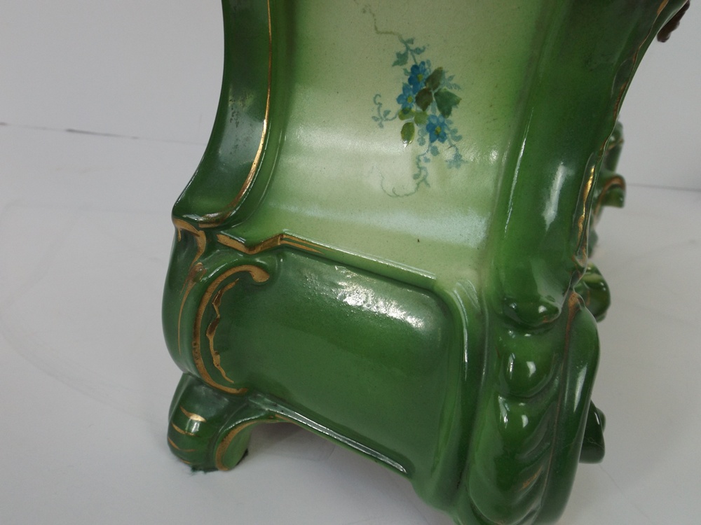 Antique Ansonia Royal Bonn Porcelain Mantel Clock