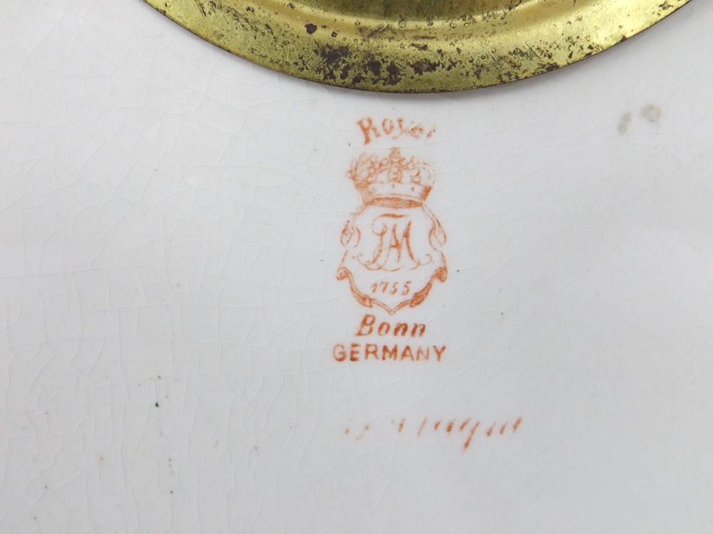 Antique Ansonia Royal Bonn Porcelain Mantel Clock