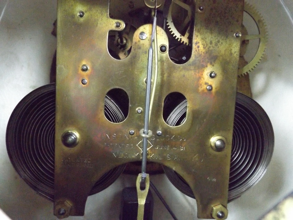 Antique Ansonia Royal Bonn Porcelain Mantel Clock