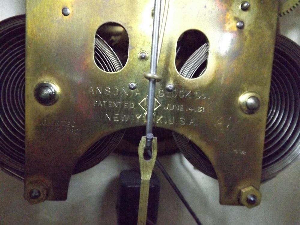 Antique Ansonia Royal Bonn Porcelain Mantel Clock