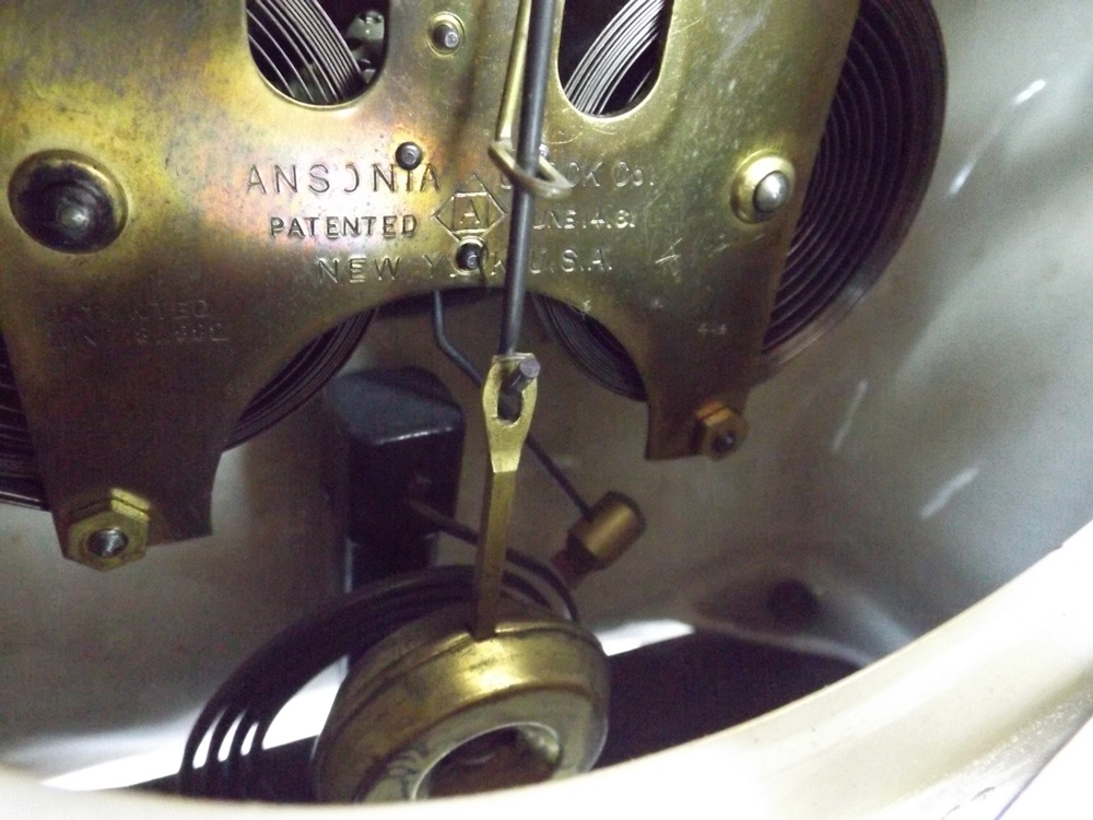 Antique Ansonia Royal Bonn Porcelain Mantel Clock