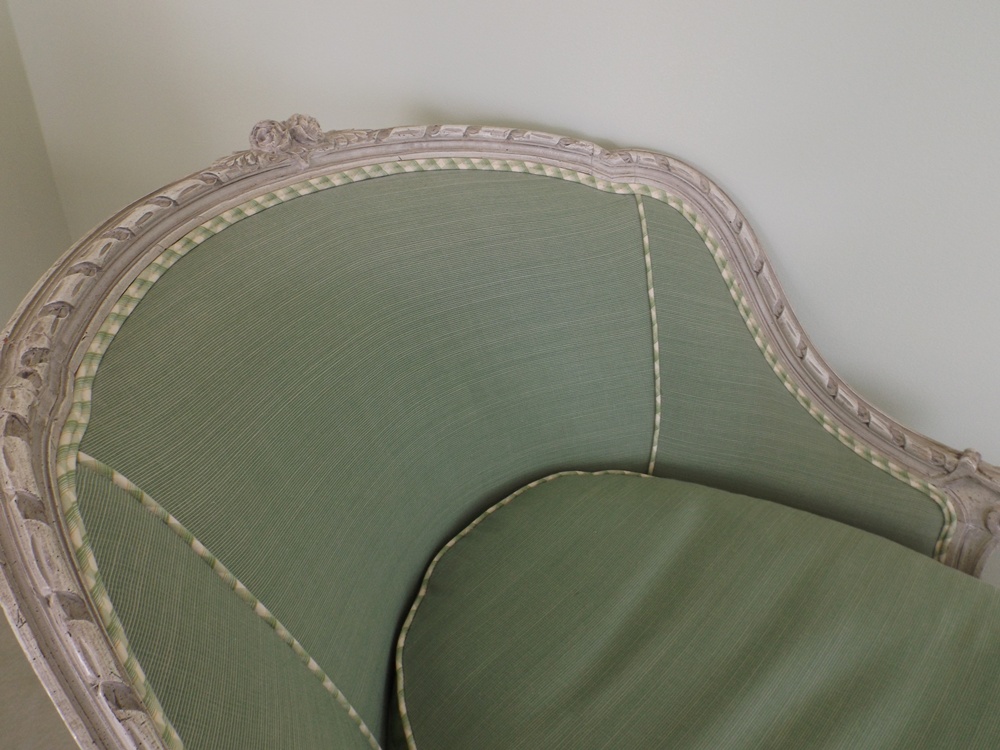 Antique French Louis XVI Style Down-Filled Chaise Lounge