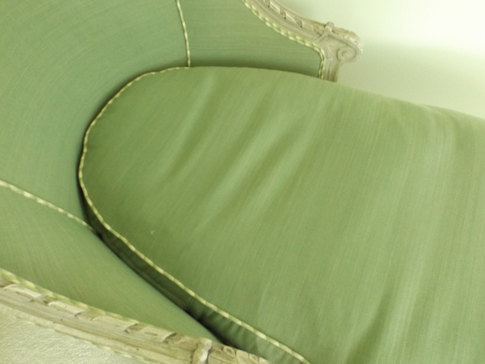 Antique French Louis XVI Style Down-Filled Chaise Lounge