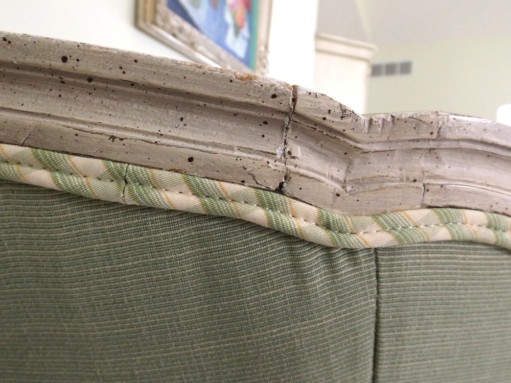 Antique French Louis XVI Style Down-Filled Chaise Lounge