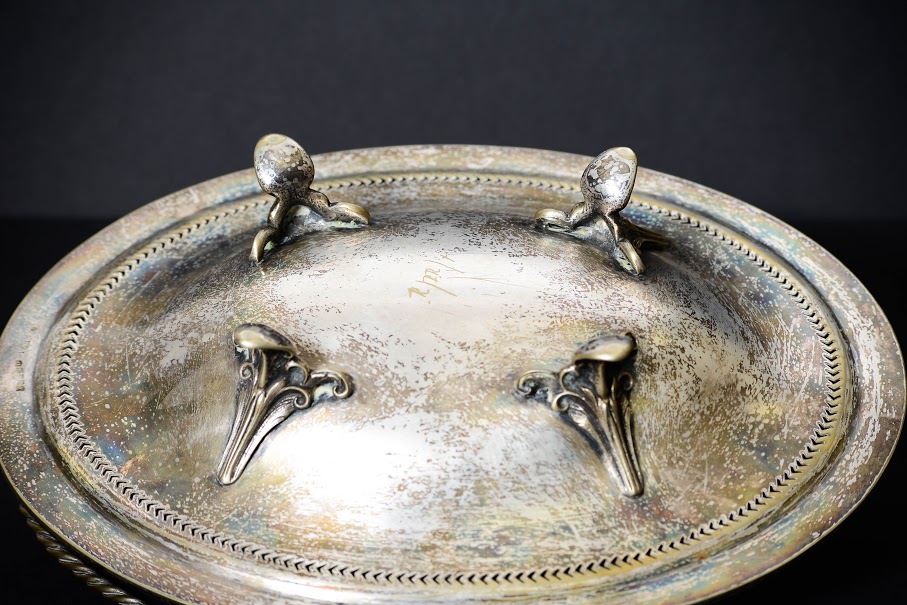 Antique English Silver Plate Cake Basket