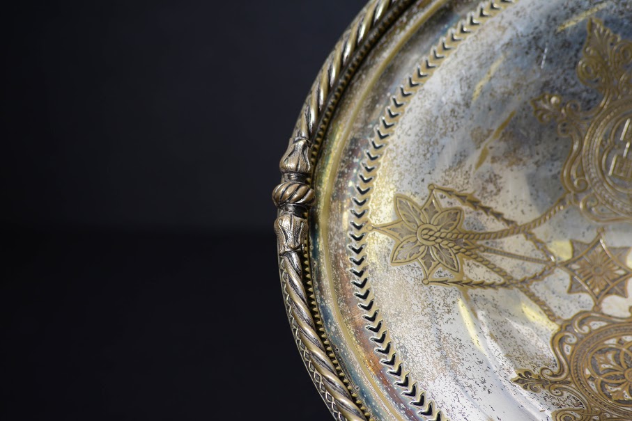 Antique English Silver Plate Cake Basket