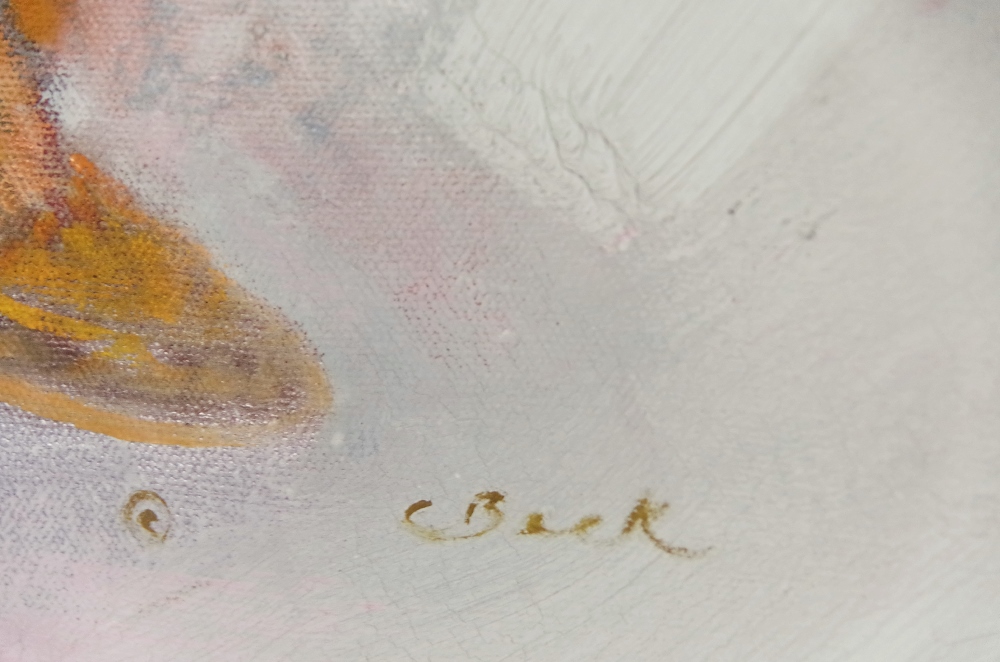 Clifford Beck Original Oil on Canvas of Dancing Warriors